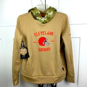 NEW Nike 2019 NFL Cleveland Browns Salute to Service Womens Hoodie Camo